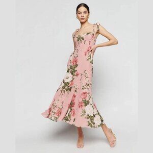 Reformation Nadira Dress Pink Sz 12